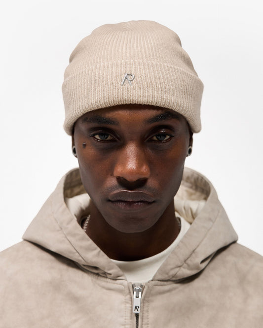 Rib Knit Beanie - Dark Taupe