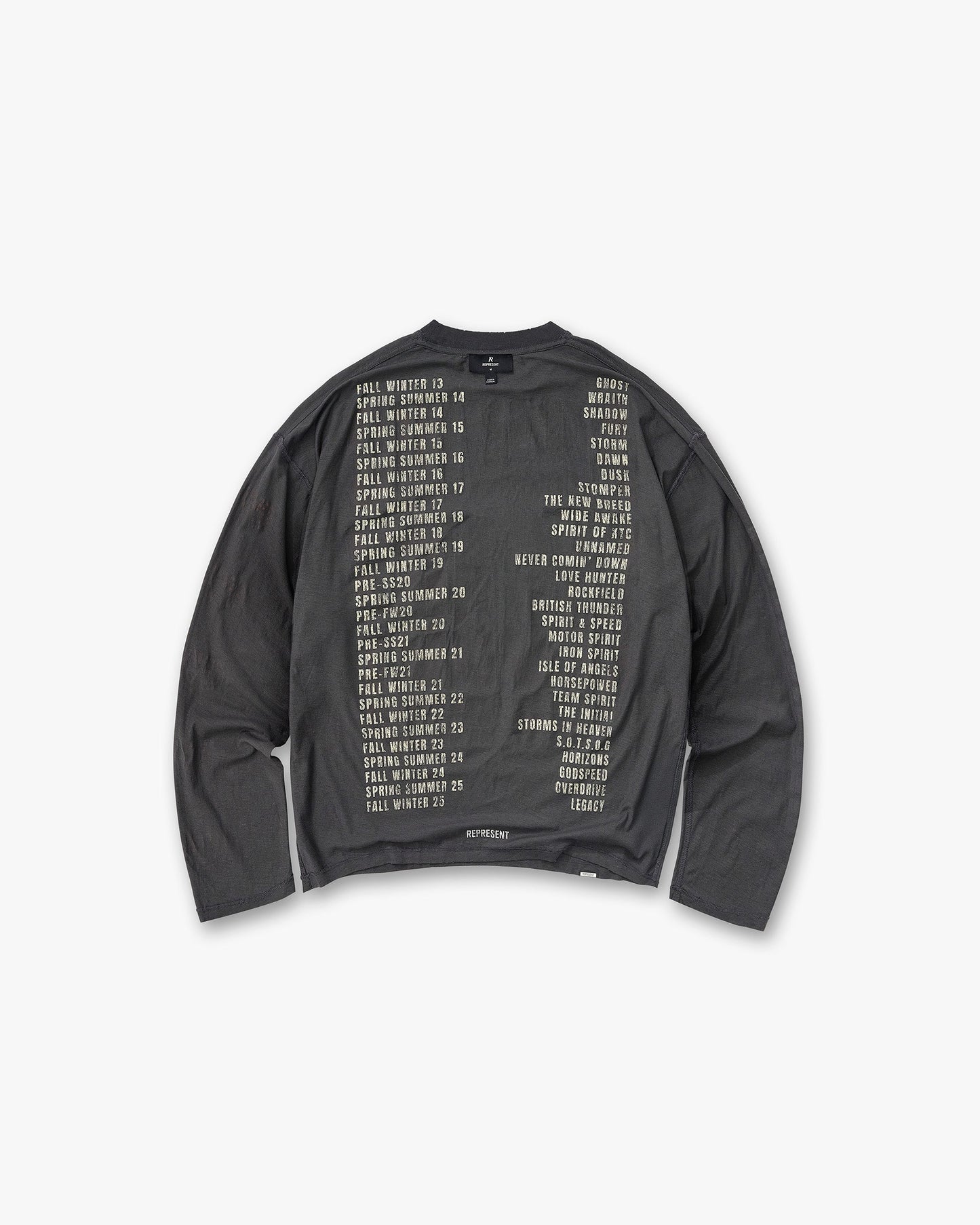 Reversible Living Legacy Tour Long Sleeve T-Shirt - Sun Fade Grey
