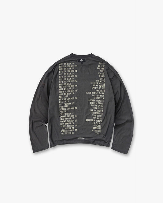 Reversible Living Legacy Tour Long Sleeve T-Shirt - Sun Fade Grey