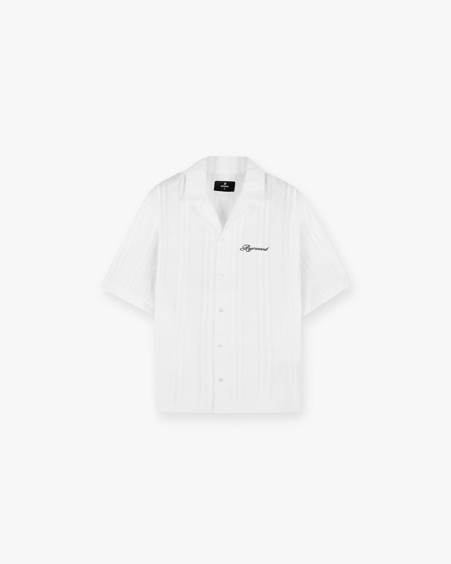 Embroidered Bowling Shirt - Antique White