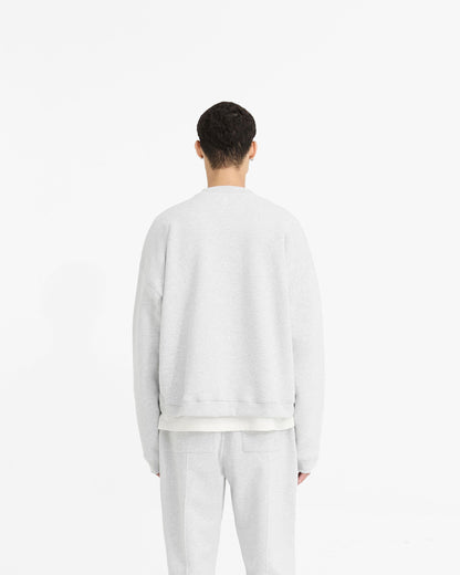 Initial Boxy Sweater - Ice Grey Marl