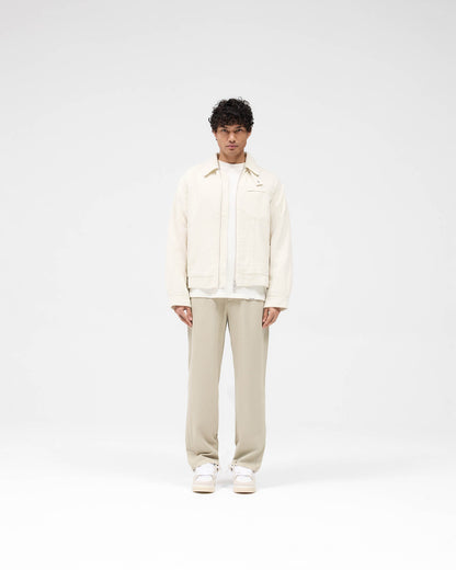 Crinkle Trucker Jacket - Ecru