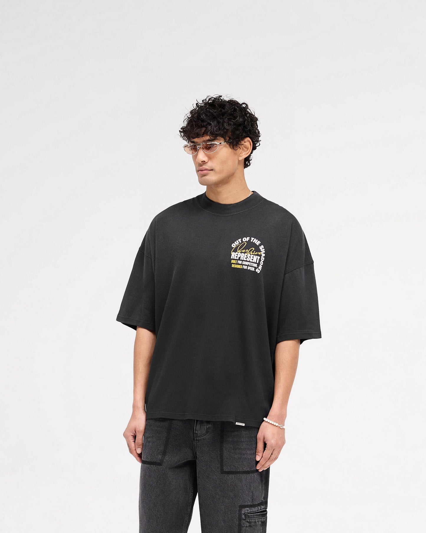 Out Of The Shadows T-Shirt - Stained Black