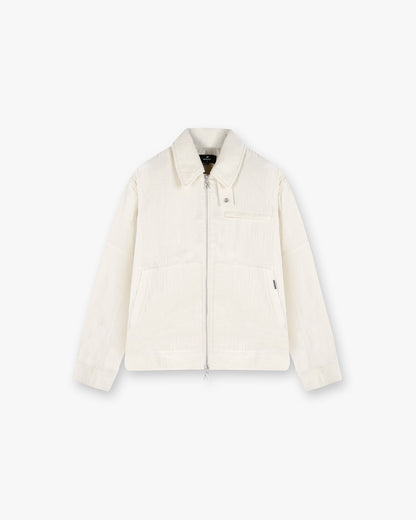 Crinkle Trucker Jacket - Ecru