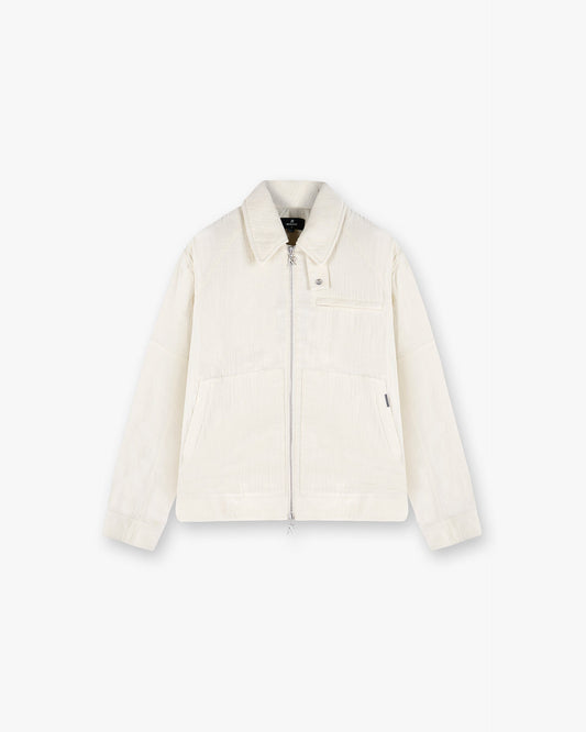 Crinkle Trucker Jacket - Ecru