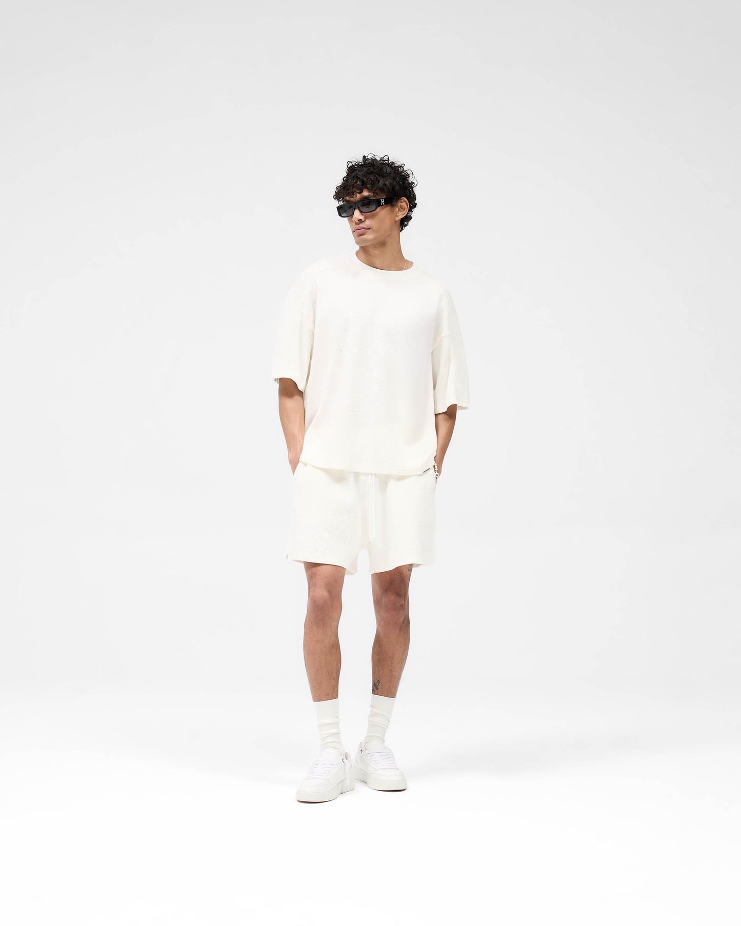 Waffle Shorts - White