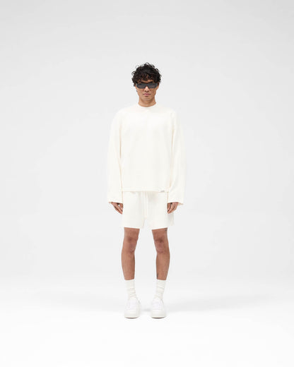 Waffle Long Sleeve T-Shirt - Flat White