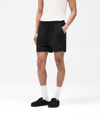 Seersucker Smart Swim Short - Black