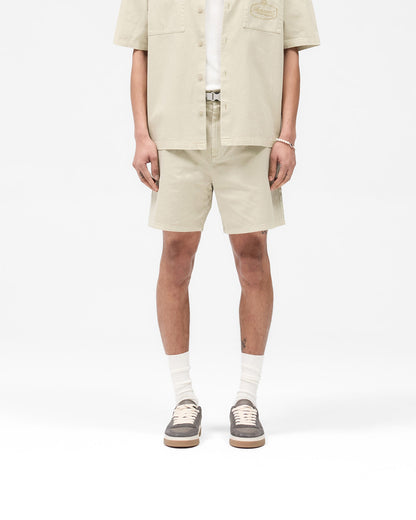 Cotton Tailored Short - Beige