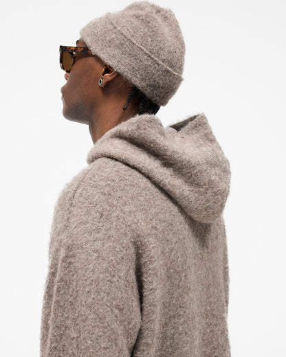 Textured Knit Beanie - Nero