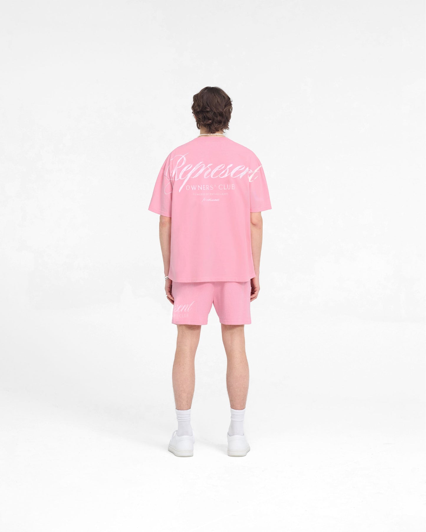Represent Owners Club Script Mesh Shorts - Pink