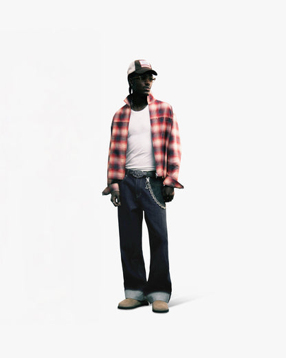 Sunset Flannel - Racing Red