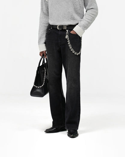 Kick Flare Denim - Aged Black