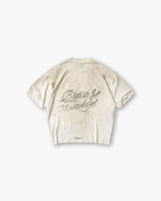 British Cowboys T-Shirt - Washed Ecru