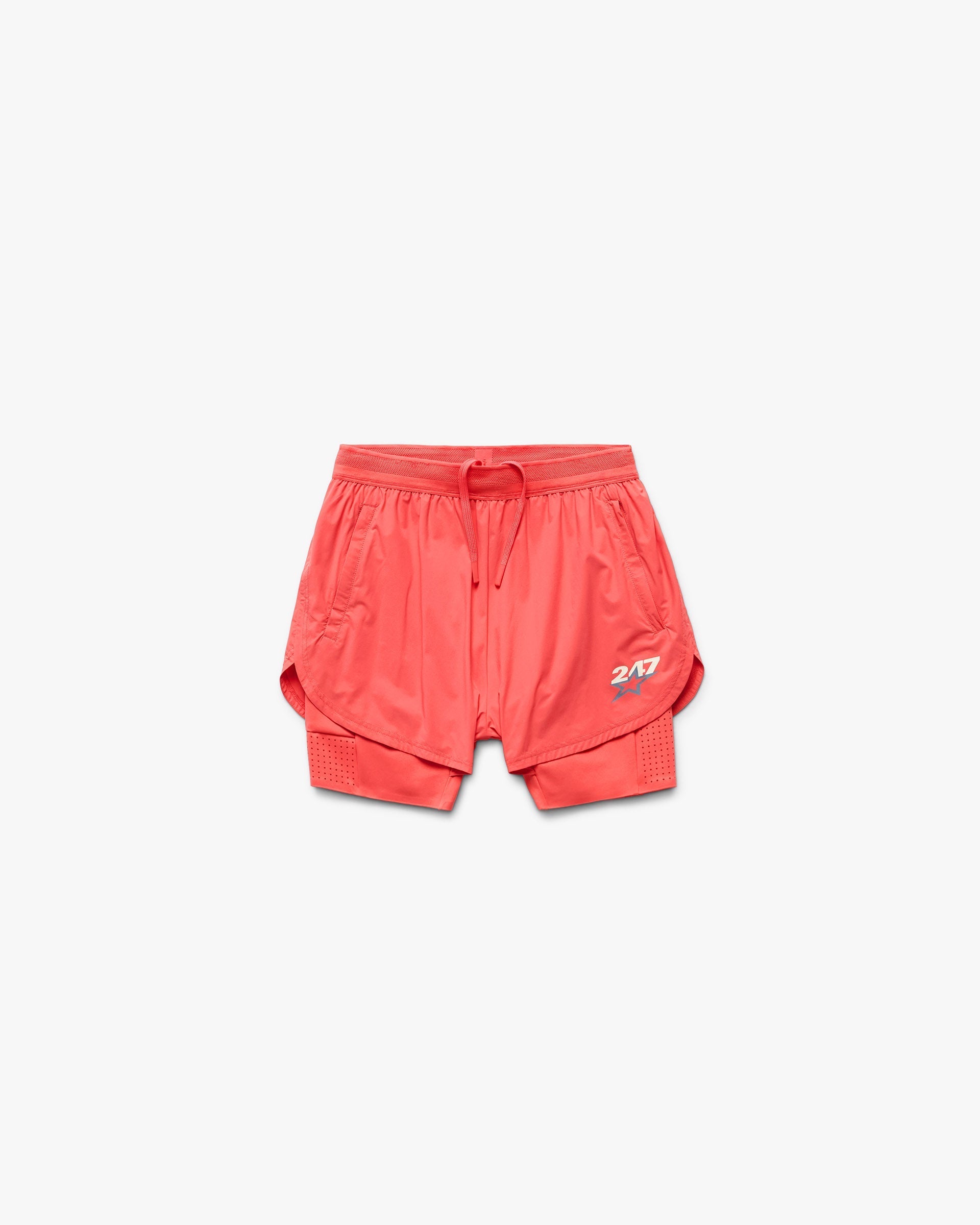 247 Hybrid 2-In-1 Short - Racing Red