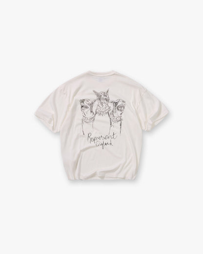 Hand Drawn Thoroughbred T-Shirt - Flat White