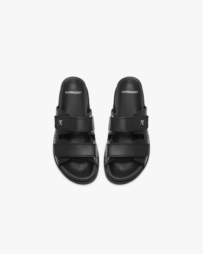 Initial Sandal - Black