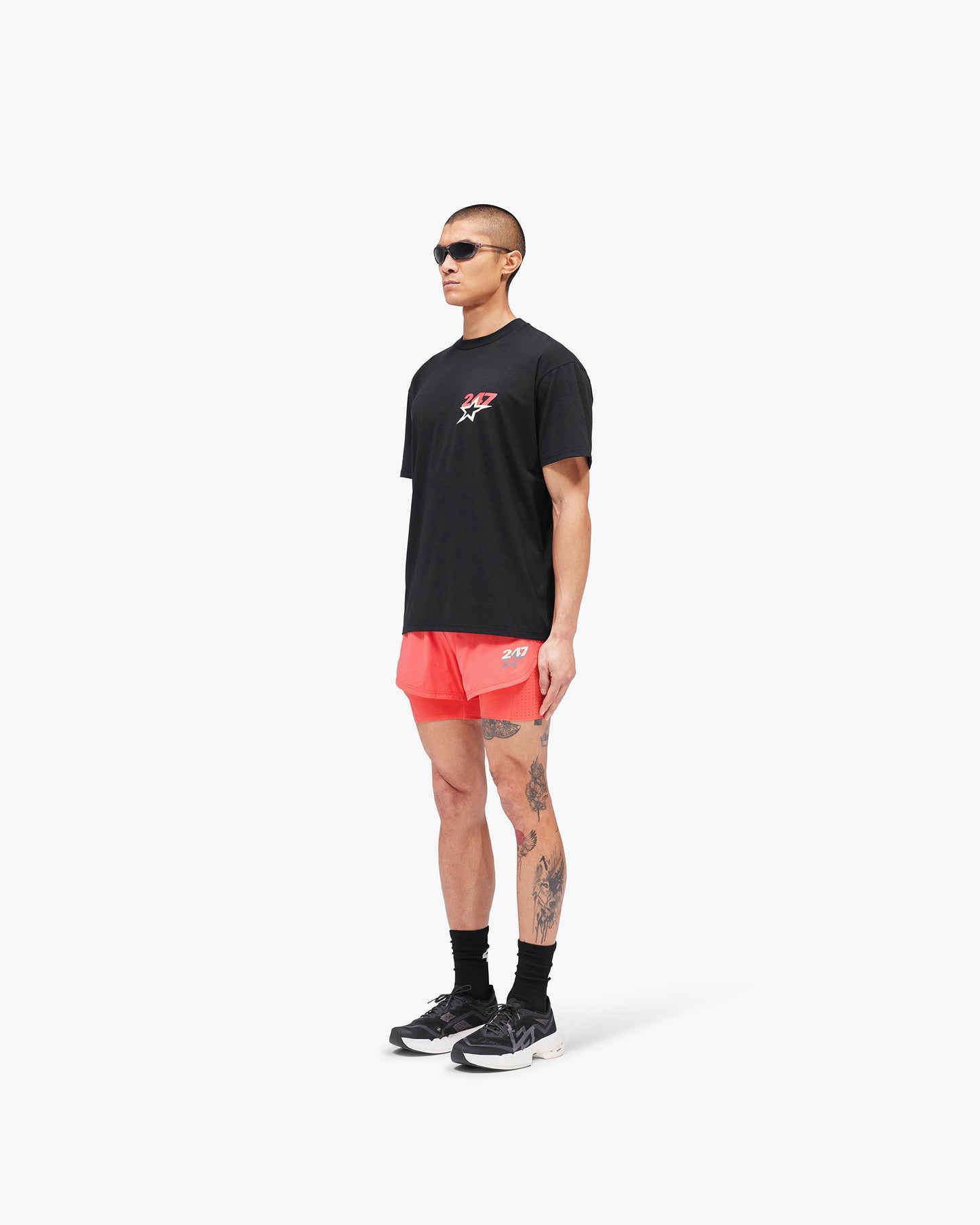 247 Hybrid 2-In-1 Short - Racing Red