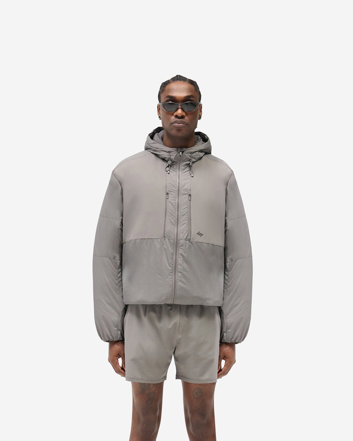 247 Panelled Insulated Jacket - Steel