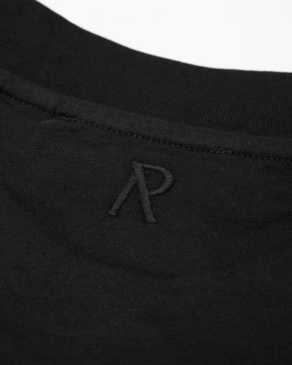 2 x Initial Boxy T-Shirt - Black & Ice Grey Marl