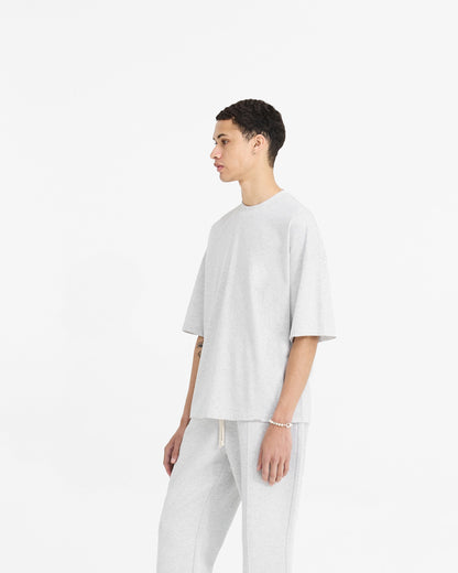 2 x Initial Boxy T-Shirt - Ice Grey Marl