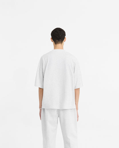 2 x Initial Boxy T-Shirt - Ice Grey Marl