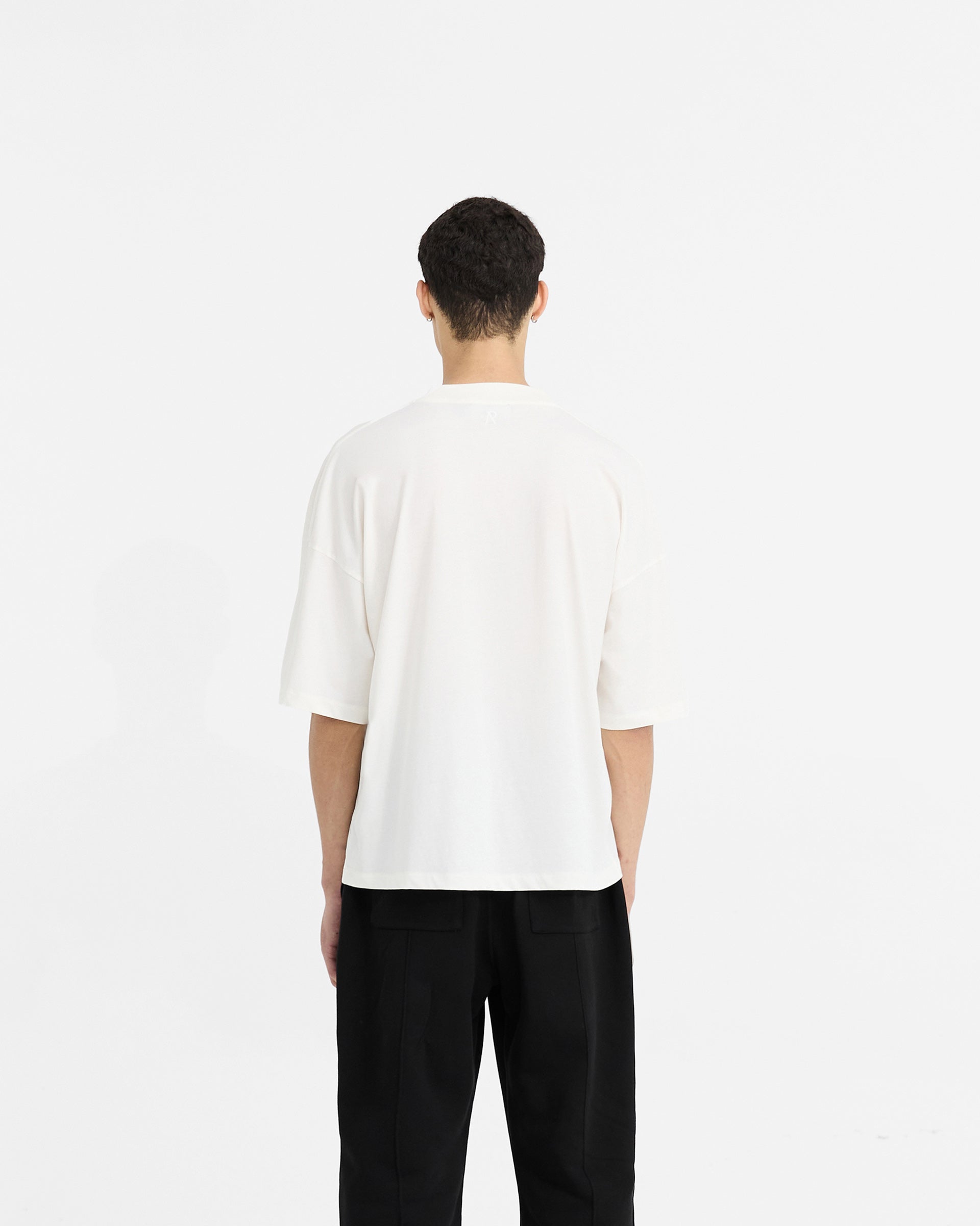 2 x Initial Boxy T-Shirt - Flat White