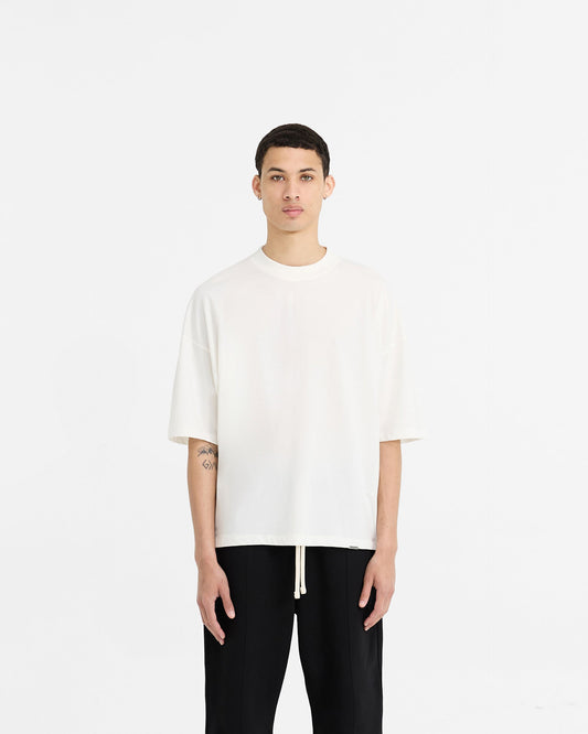 2 x Initial Boxy T-Shirt - Flat White