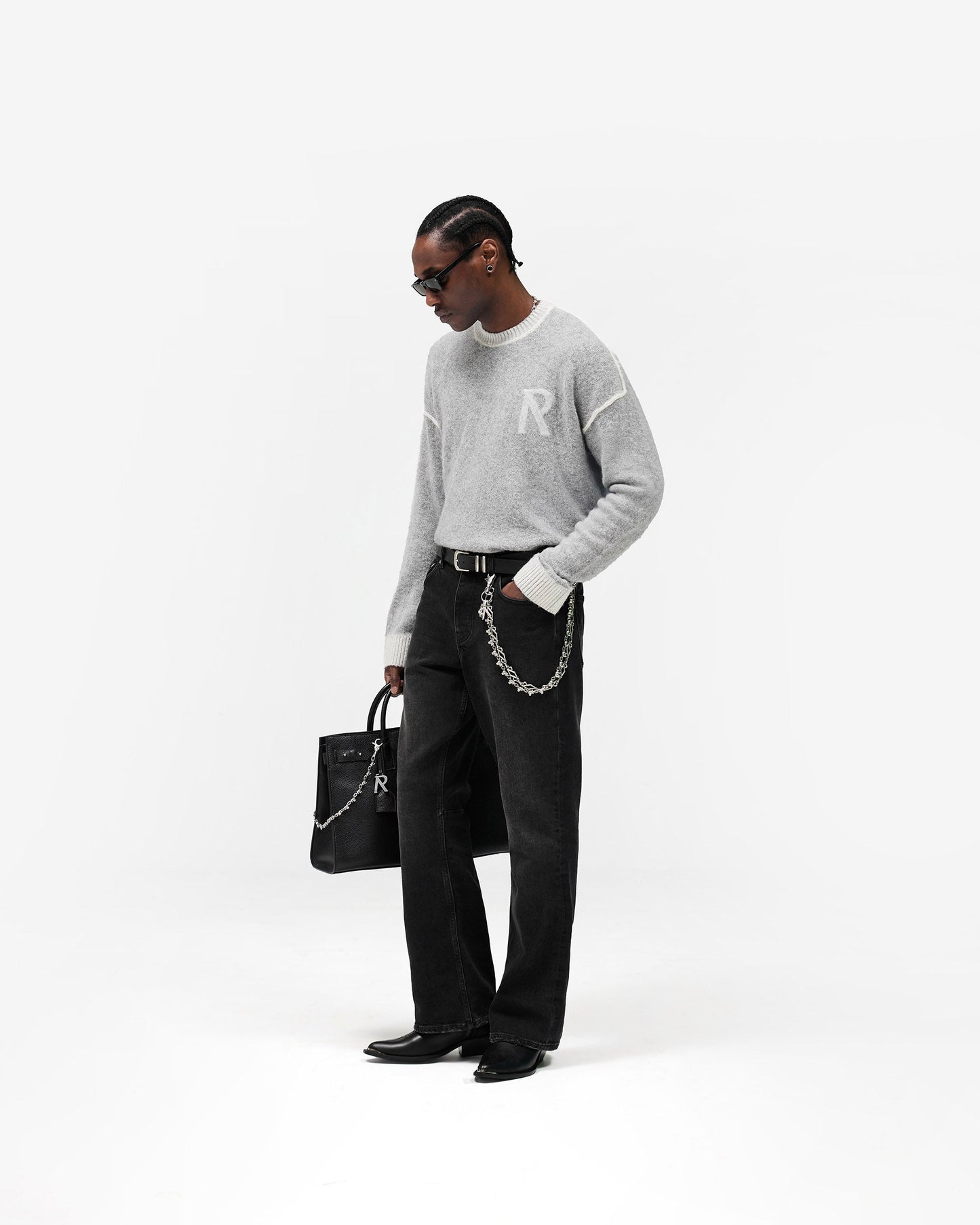 Kick Flare Denim - Aged Black
