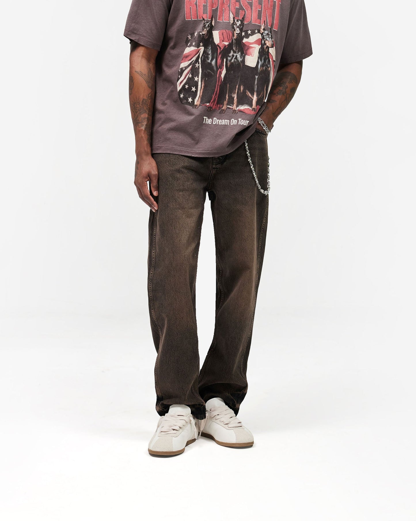 R2 Straight Leg Denim - Bark