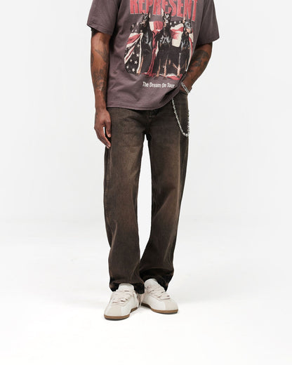 R2 Straight Leg Denim - Bark