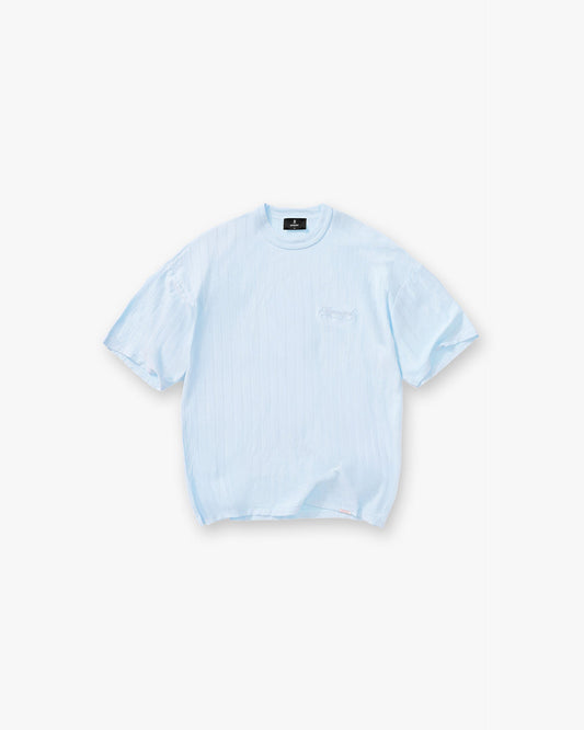 Slub Script T-Shirt - Ice Blue