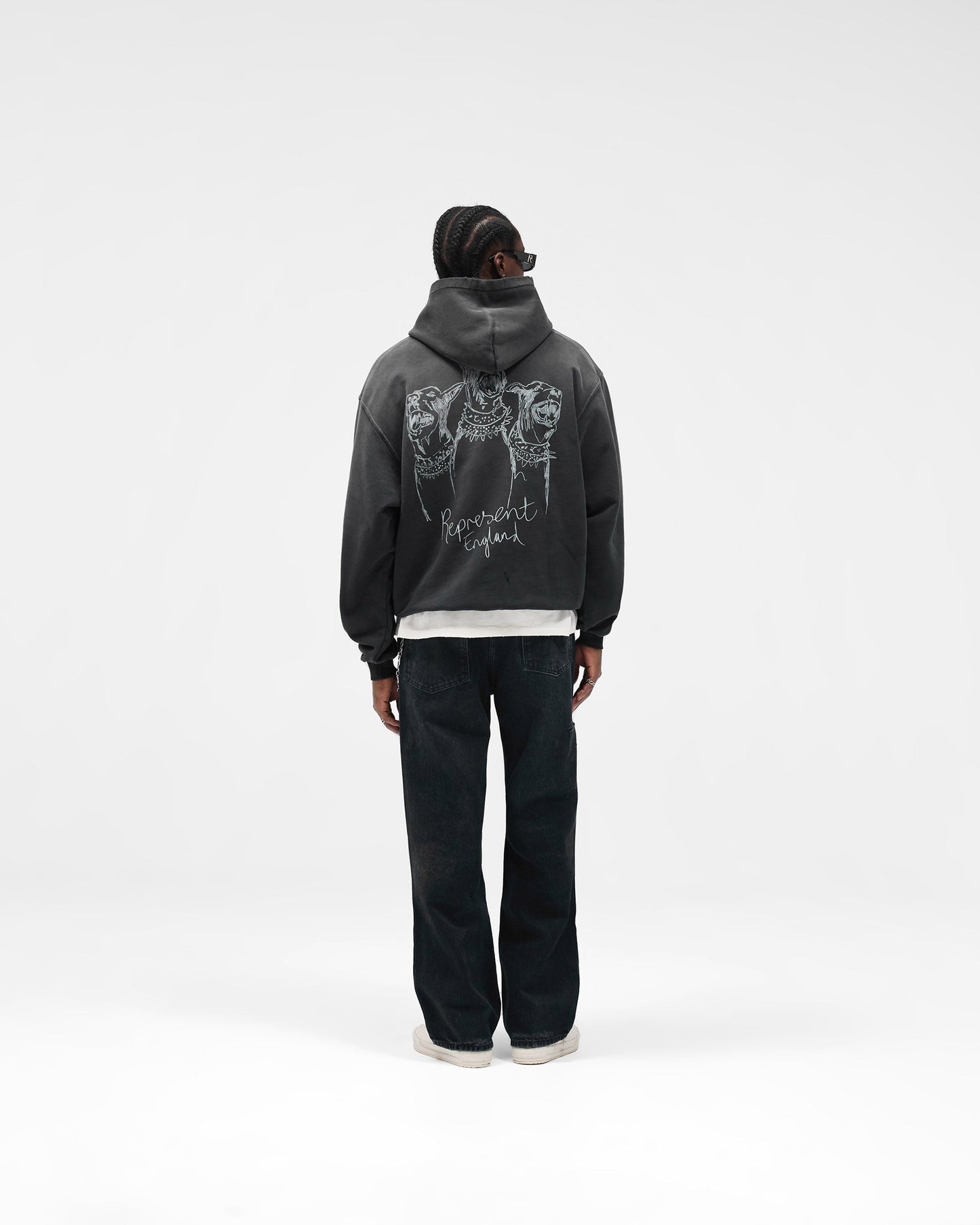 R3 Distressed Baggy Denim - Petrol