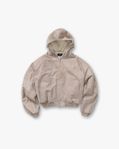 Hooded Bomber - Beige