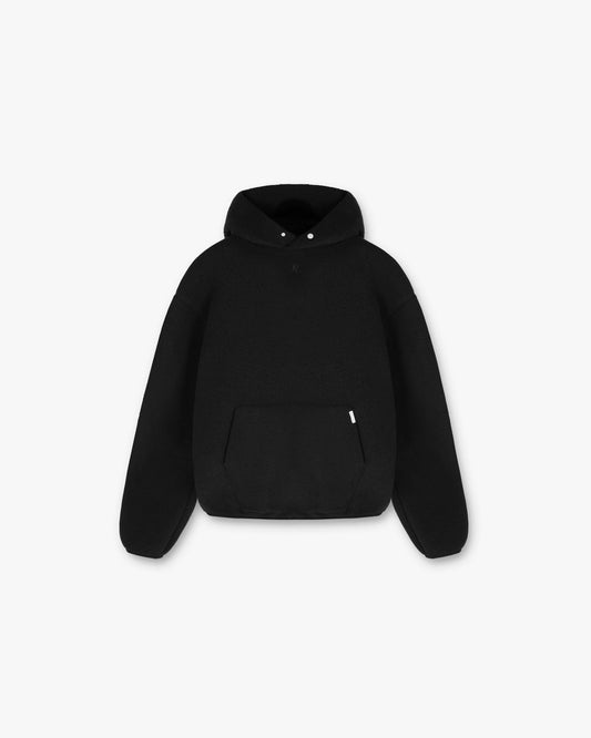 Fleece Oversized Hoodie - Black