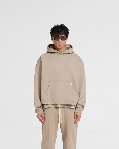 Initial Boxy Hoodie - Dune