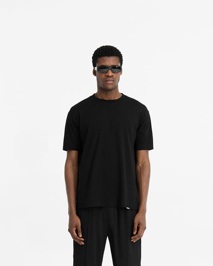 2 x Initial T-Shirt - Black & Ice Grey Marl