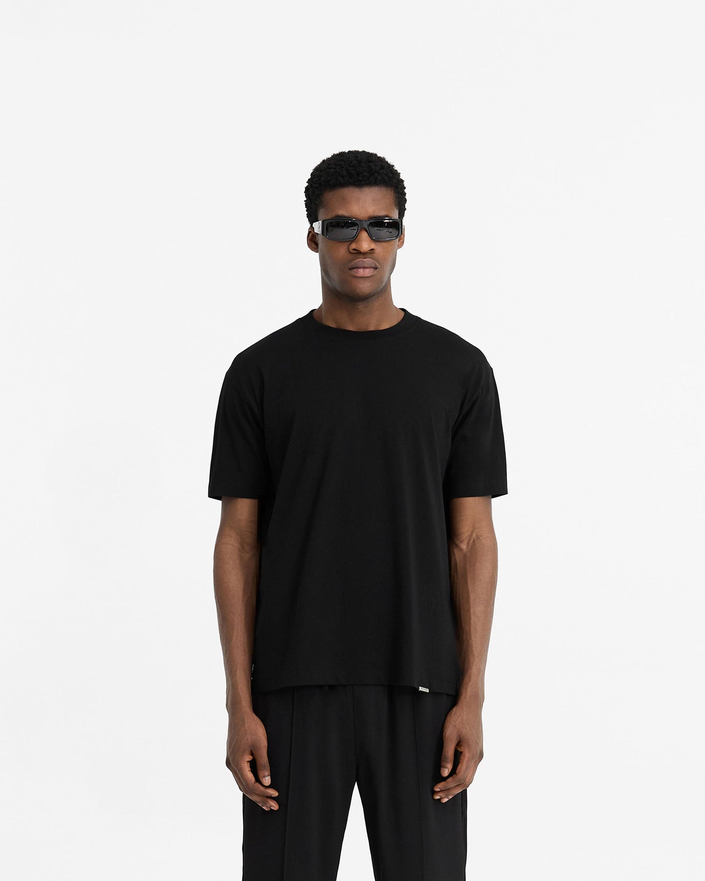 2 x Initial T-Shirt - Flat White & Black