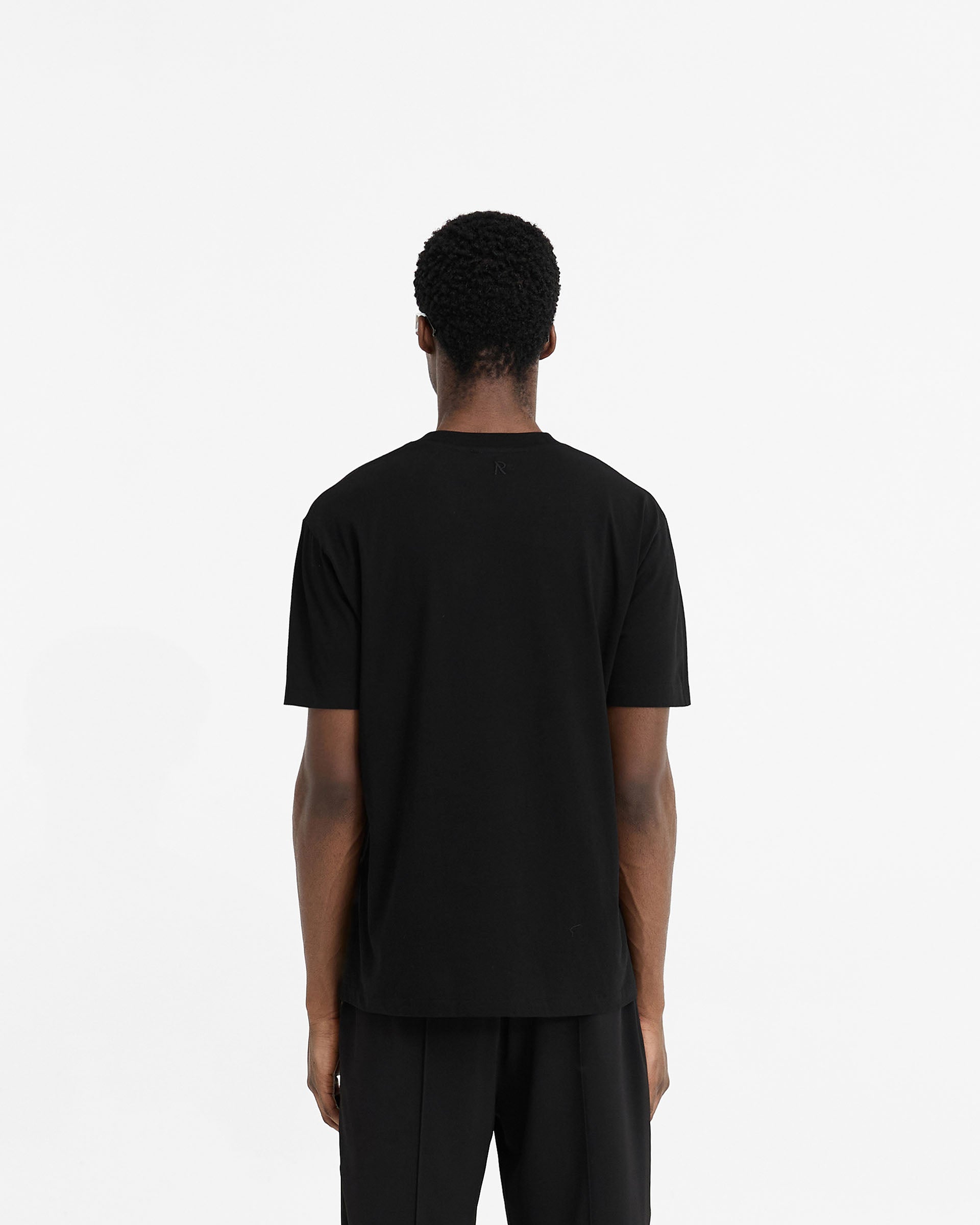 2 x Initial T-Shirt - Flat White & Black