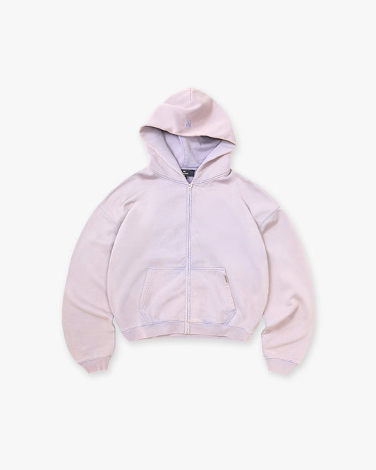 Initial Boxy Zip Through Hoodie - Mist