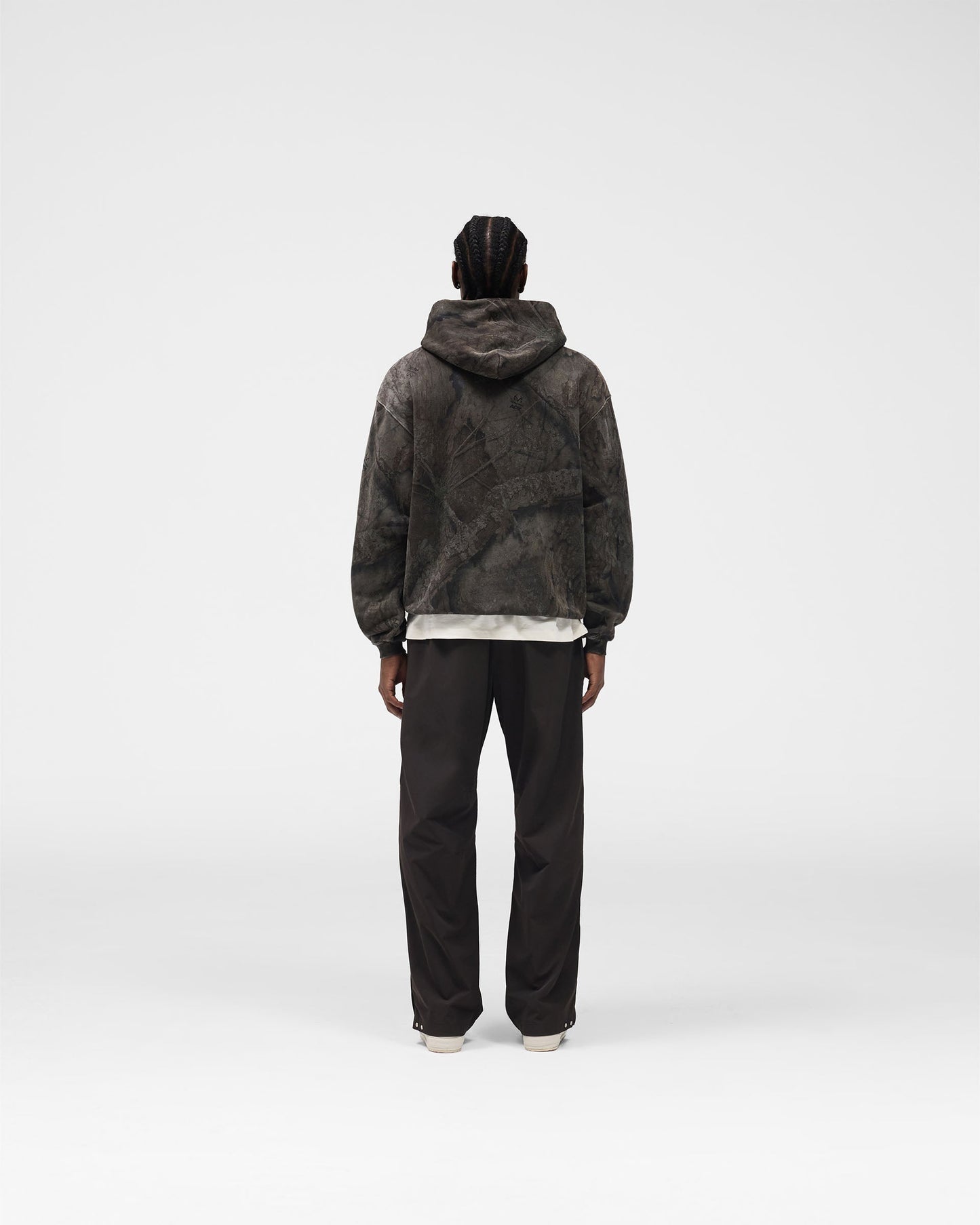 Initial Overdye Realtree® Oversized Hoodie - Overdyed Black