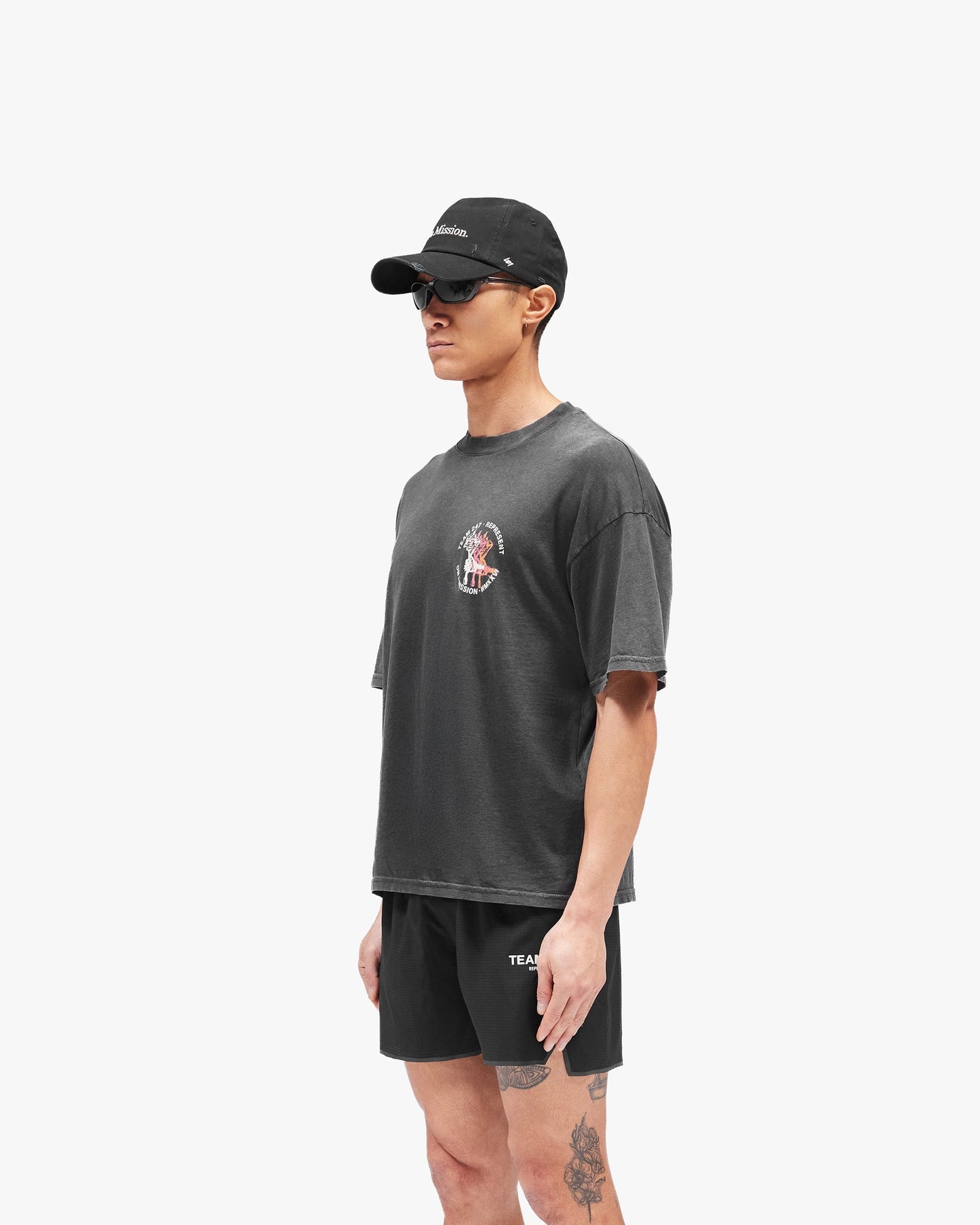 247 Torch Boxy T-Shirt - Washed Black