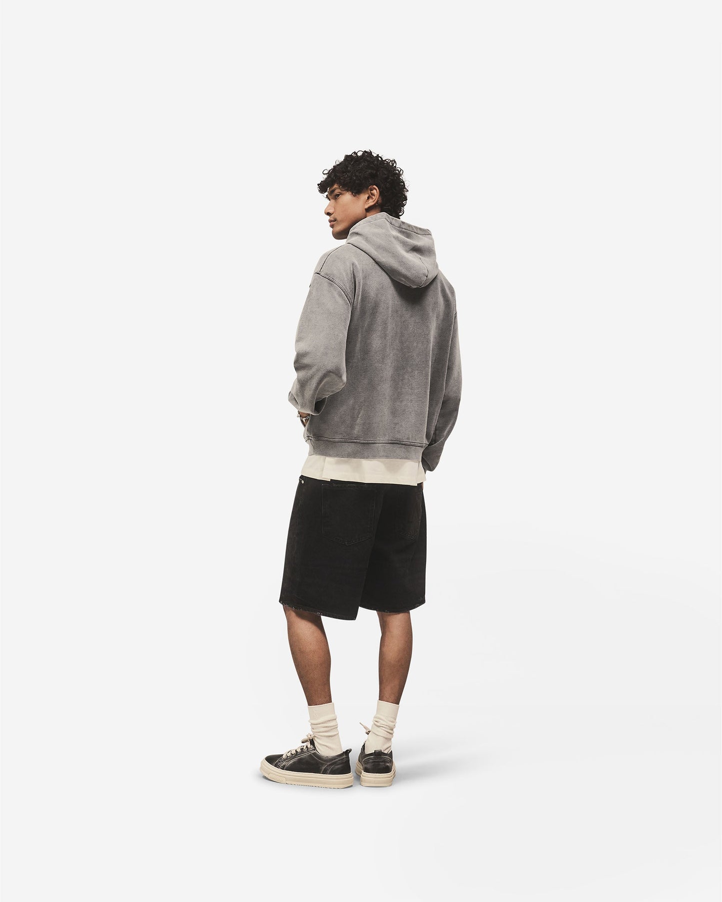 Script Logo Zip Hoodie - Vintage Grey