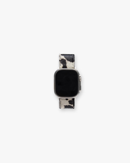Cowhide Watch Strap - Flat White Jet Black