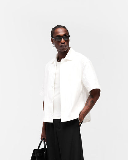 Initial Short Sleeve Shirt - Flat White