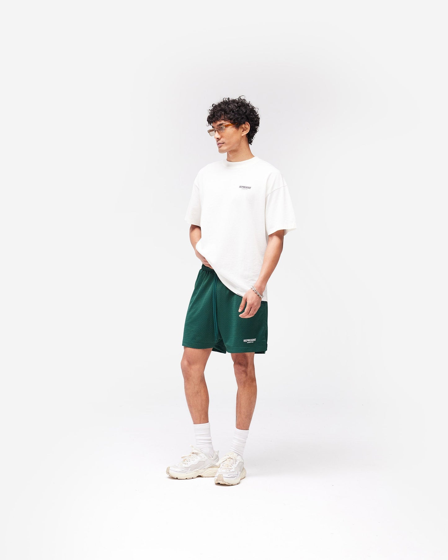 Represent Owners Club Mesh Shorts - Racing Green
