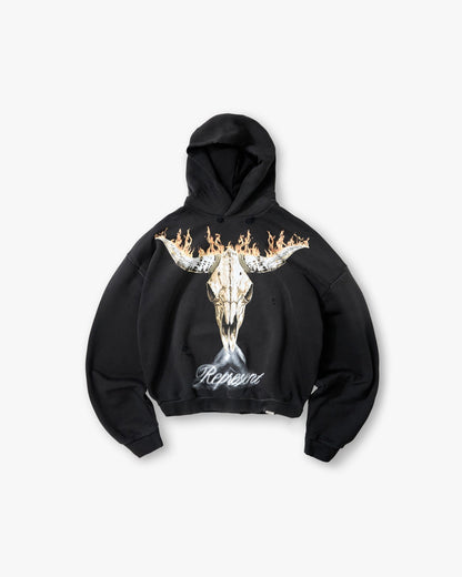 British Cowboys Hoodie - Stained Black