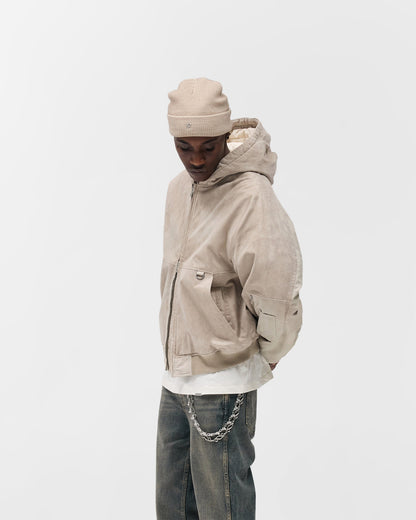 Hooded Bomber - Beige