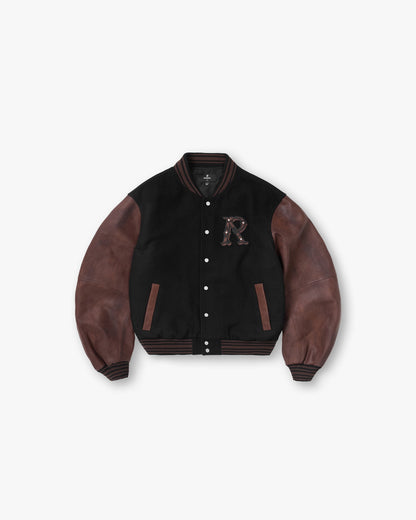 Varsity Bomber - Jet Black