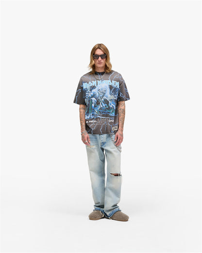 Represent X Iron Maiden A Real Live One T-Shirt - Stained Brown